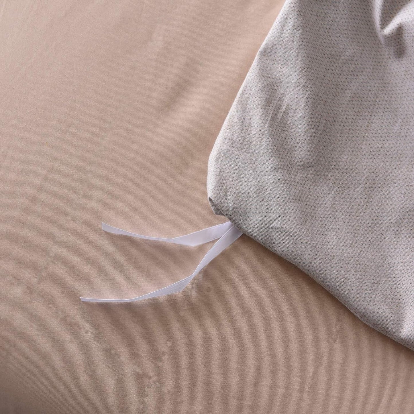 Plaid Duvet Cover Twin, 100% Cotton Check Geometric Bedding 3Pc Set, Retro Grey Hotel Quality Gingham Print Nordic Style, Reversible Solid Color with Zipper Closure, Ties (NO Comforter)