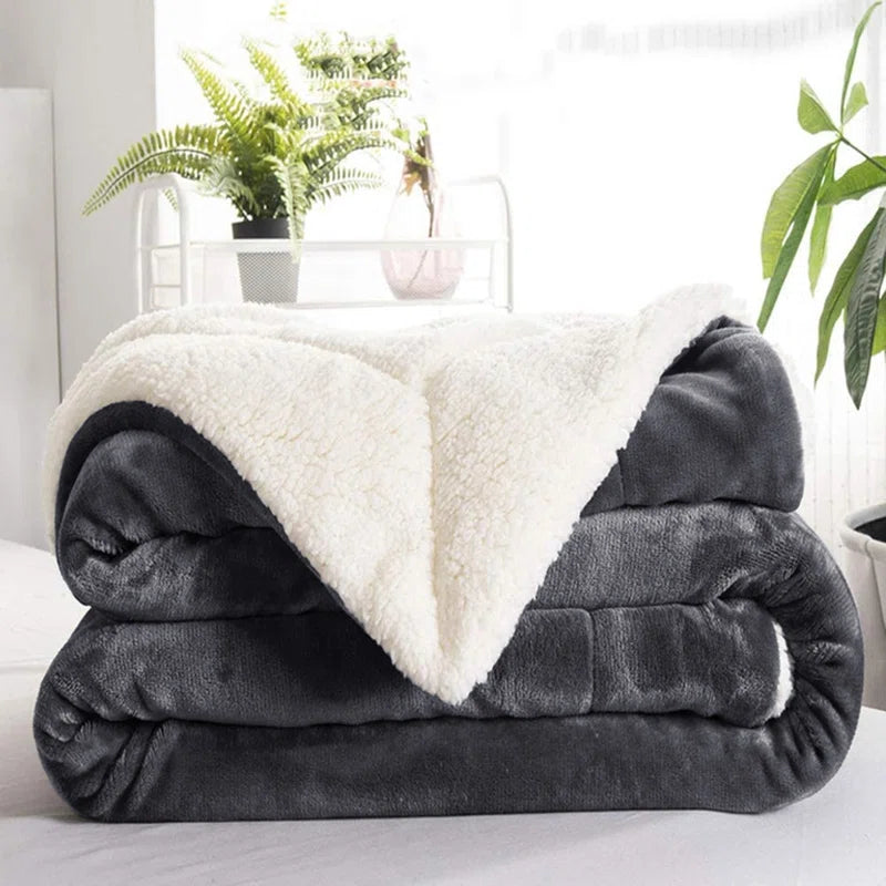 CozyCloud Reversible Plush Sherpa Blanket