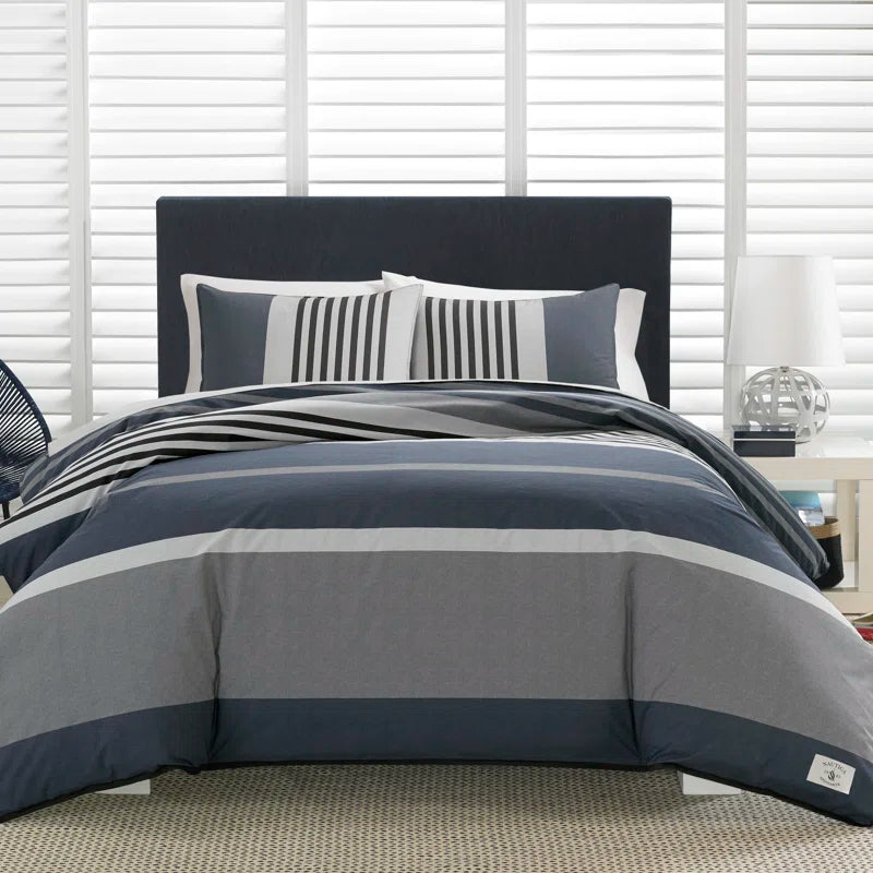 SoftAura Sand Cotton Grey Duvet Cover Set