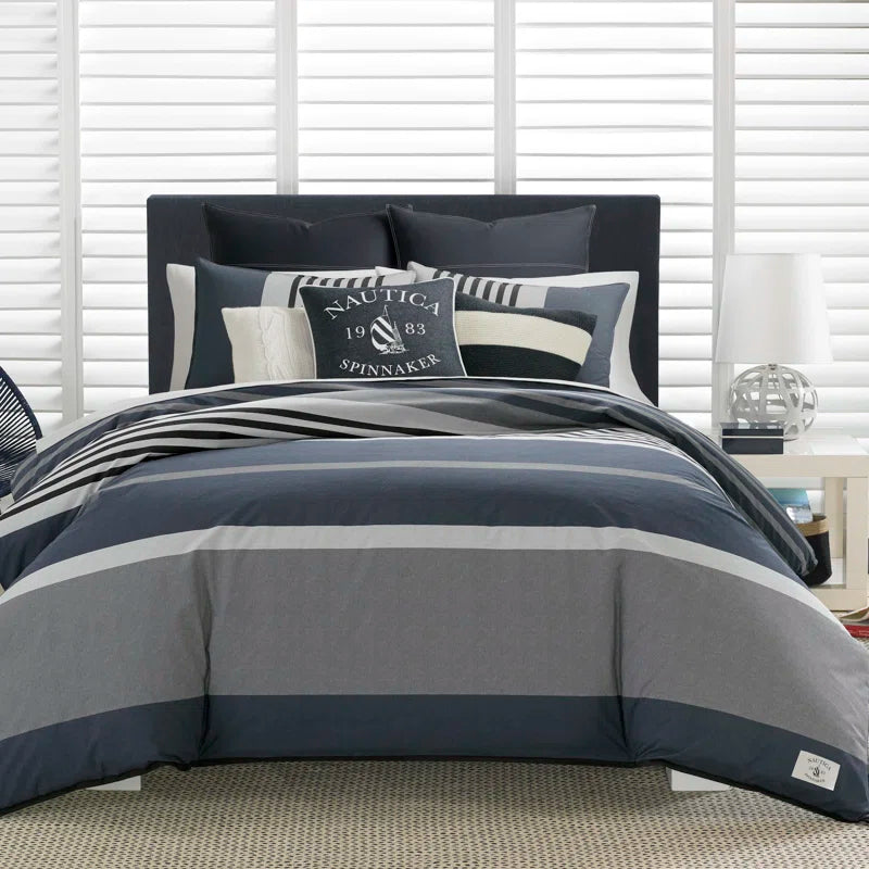 SoftAura Sand Cotton Grey Duvet Cover Set