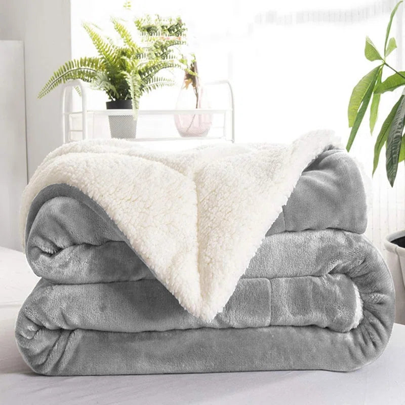 CozyCloud Reversible Plush Sherpa Blanket