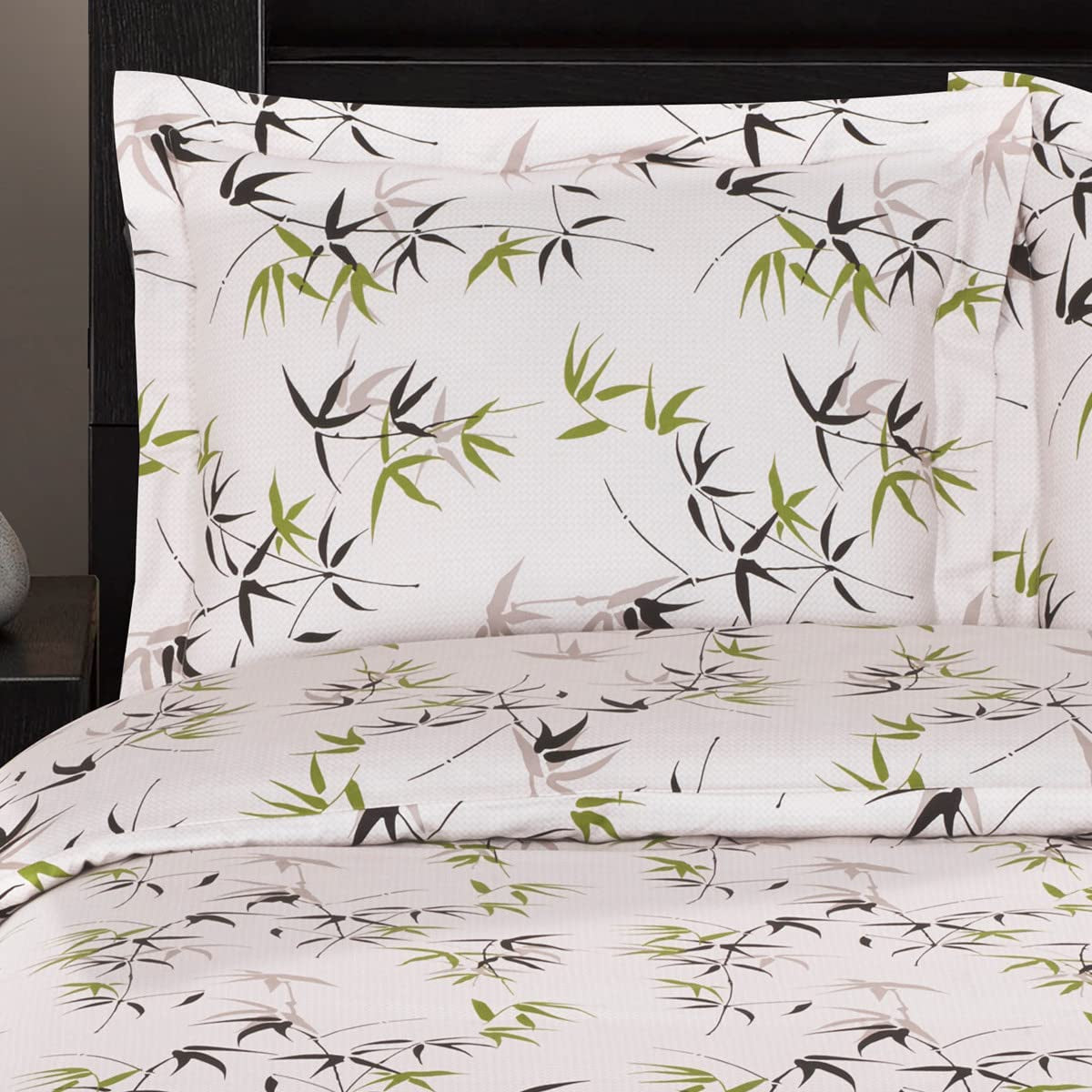 Fern Floral 3 Piece Full/Queen Comforter Cover Duvet-Cover-Set 100-Percent Cotton, 300-Thread-Count