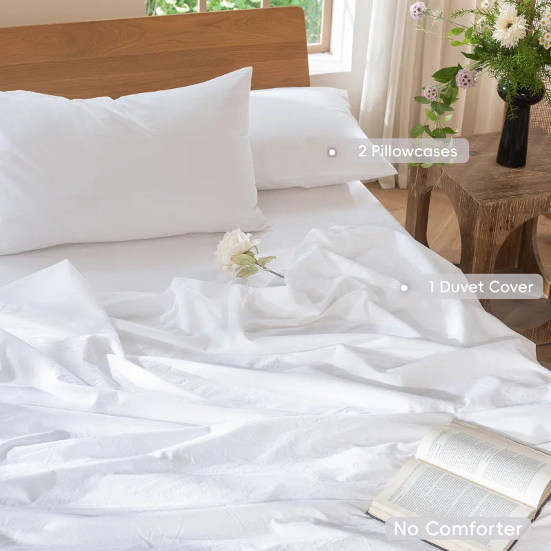 CloudNest Modern Gray Duvet Cover