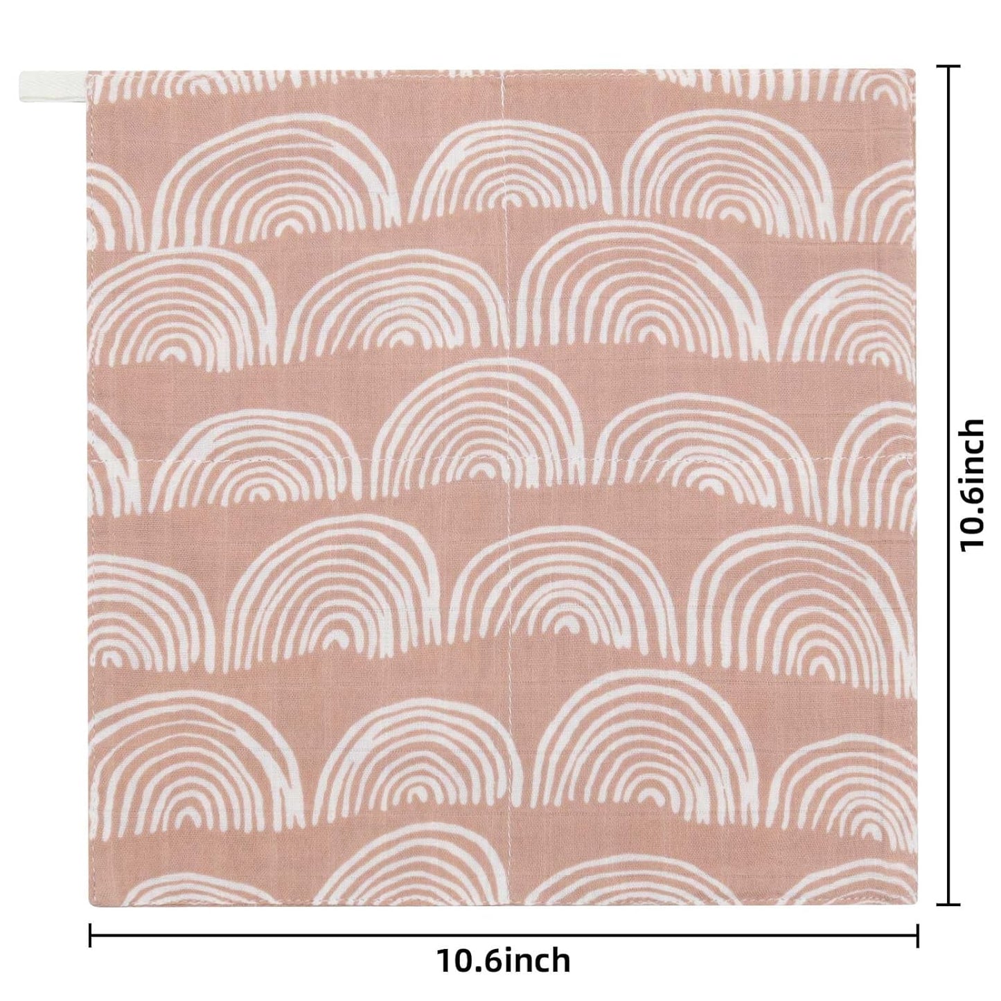 Baby Muslin Washcloths, Soft 6 Pack Baby Wash Cloths Unisex for Boys Girls, 70% Viscose from Bamboo and 30% Cotton Bath Face Towels, Bibs for Newborn with Sensitive Skin, 10.6X10.6 Inches