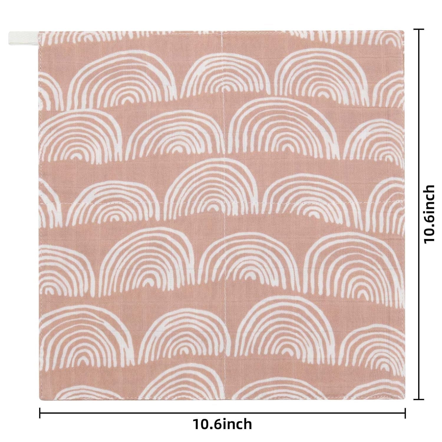 Baby Muslin Washcloths, Soft 6 Pack Baby Wash Cloths Unisex for Boys Girls, 70% Viscose from Bamboo and 30% Cotton Bath Face Towels, Bibs for Newborn with Sensitive Skin, 10.6X10.6 Inches