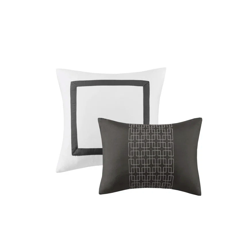 Marlowe Plush Velvet Comforter 8 Piece Embroidered Comforter Set