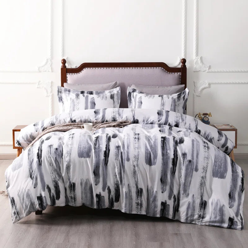Nova Soft Minimalist Duvet Cover 3 Pieces Set 
