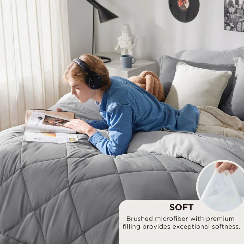 Arden Modern Plush Reversible Comforter Set