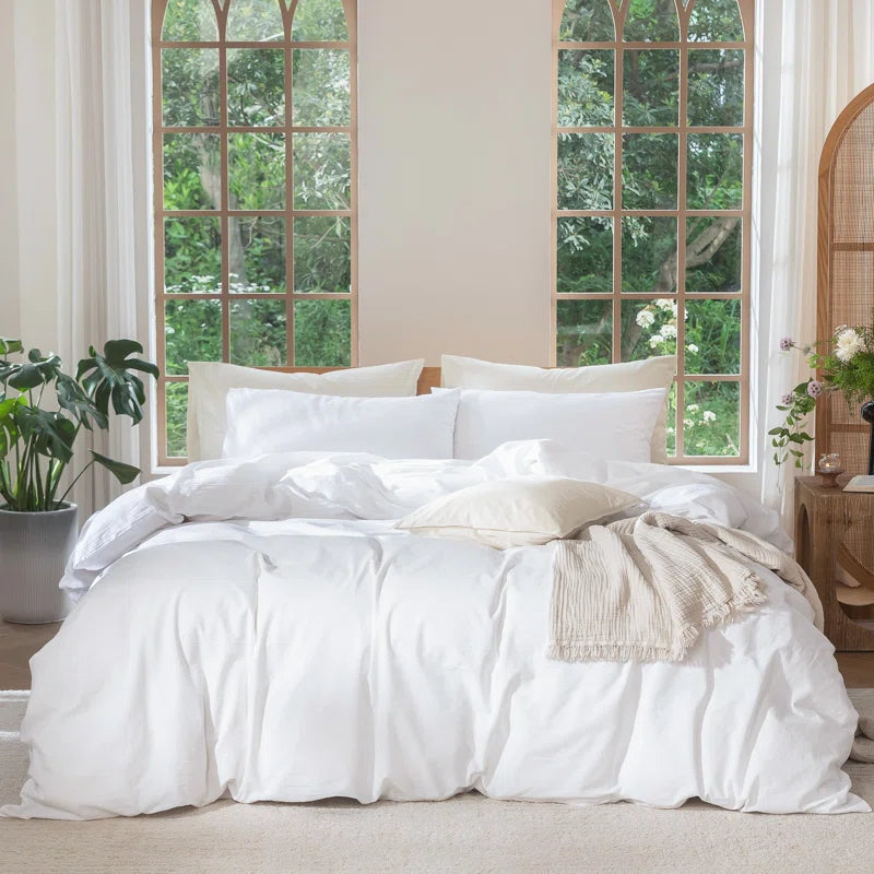 CloudNest Modern Gray Duvet Cover