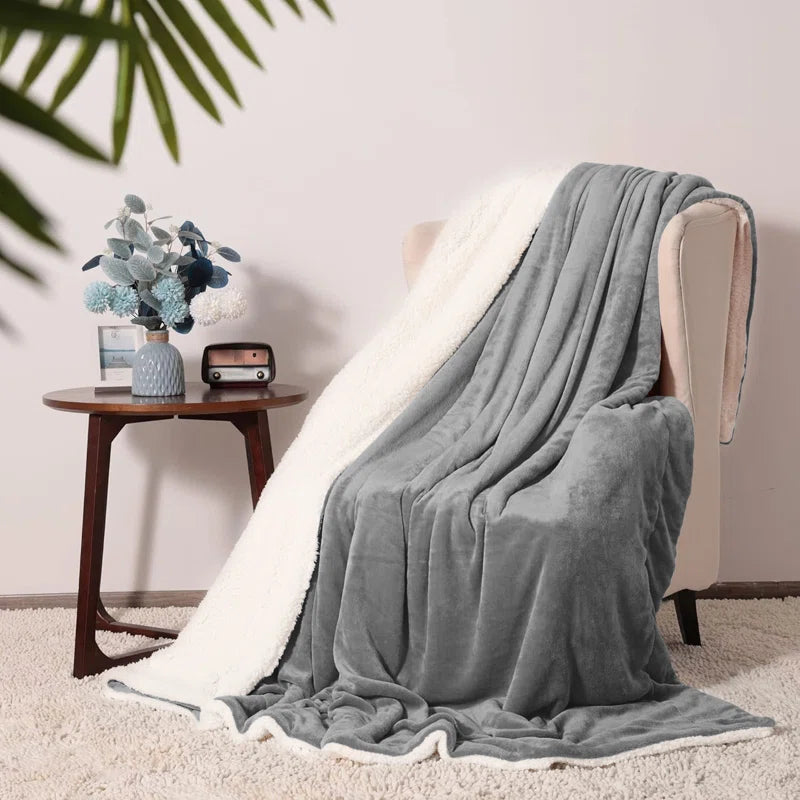 CozyCloud Reversible Plush Sherpa Blanket